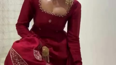 Elegant Red Anarkali Suit | Shop Now at Muzai