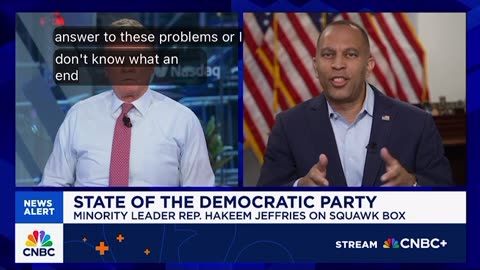 Hakeem Jeffries confronted on Squawk Box
