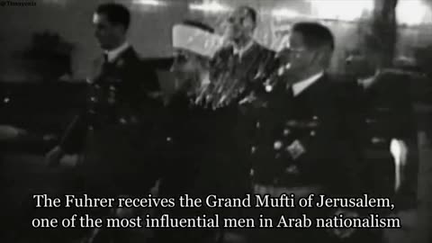 Adolf Hitler receives the Palestinian Grand Mufti of Jerusalem, Mohammed Amin al-Husseini, on November 28, 1941.