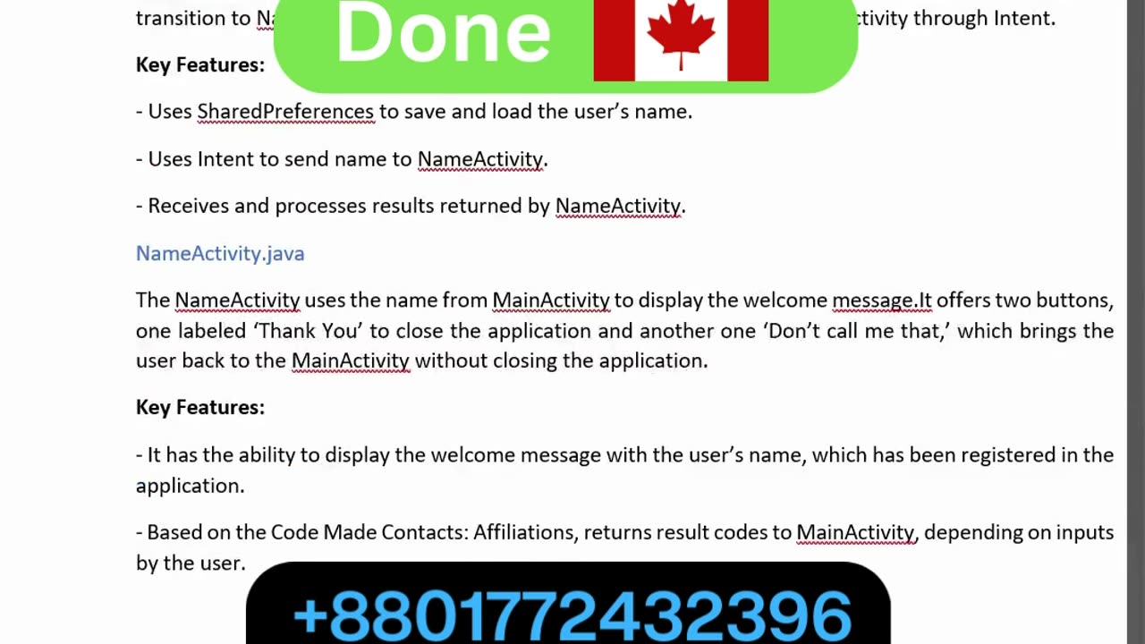 Client Work (Report) | CST2335 Lab 3 Report Mobile Graphical Interface | Algonquin College