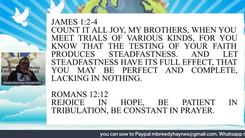 Monday Bible Study September 22 2025