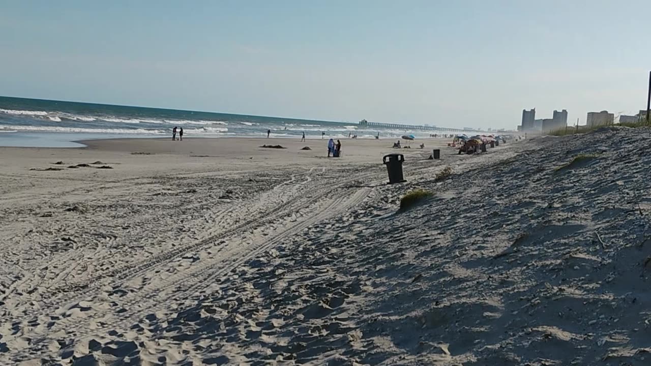 Let's take a look at the ocean at Cherry Grove and a swing bridge