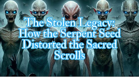 The Stolen Legacy: How the Serpent Seed Distorted the Sacred Scrolls To the Seekers of the Truth