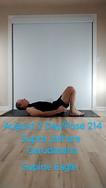 Supta Jathara Garudasana / Supine Eagle Pose