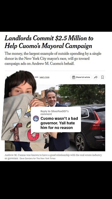 Andrew Cuomo has the SAME Big Money Donors as Trump