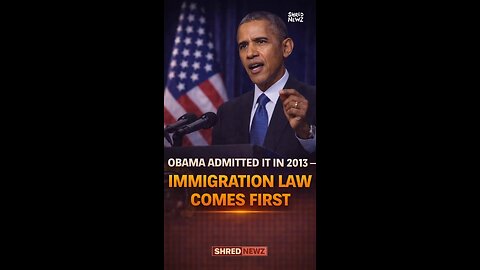 🚨 OBAMA ADMITTED IT IN 2013 — THE LAW COMES FIRST