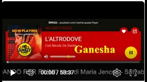 9:Radio Programma "L'ALTRODOVE"- rubrica "ANDANDO PER FIUMI" GANESHA NO LIMITS RADIO 800mila ascolti