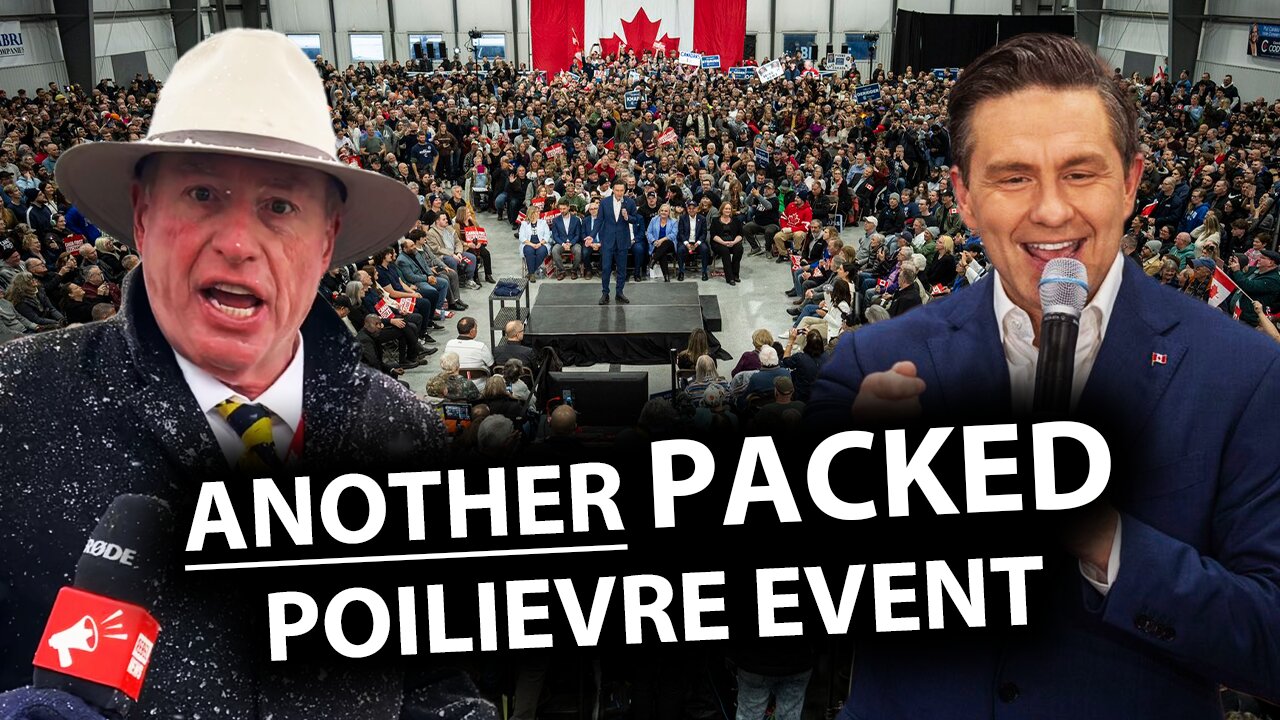 Poilievre takes flight at Waterloo Airport following another packed rally