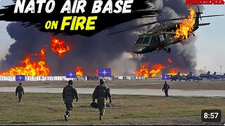 RUSSIA DENAZIFIED NATO airbase in PRILUKI - destroyed an US helicopter UH-60 Black Hawk
