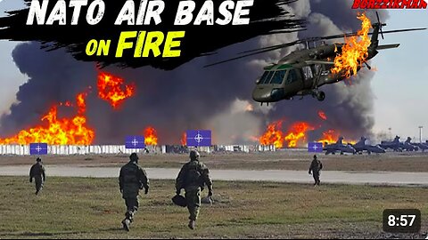 RUSSIA DENAZIFIED NATO airbase in PRILUKI - destroyed an US helicopter UH-60 Black Hawk