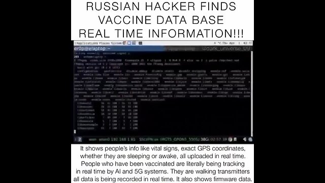 Hacker? Vaccine Database?