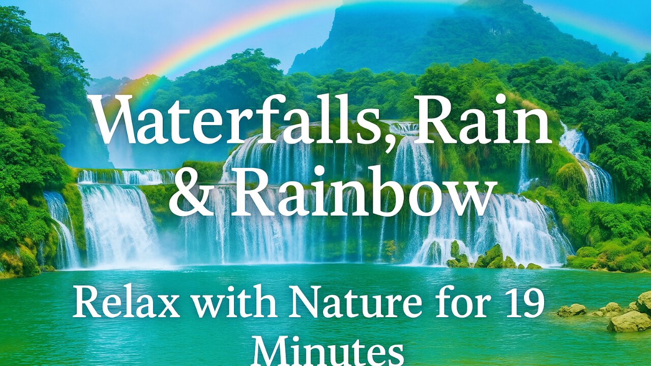 Waterfalls, Rain & Rainbow | Relax with Nature for 19 Minutes