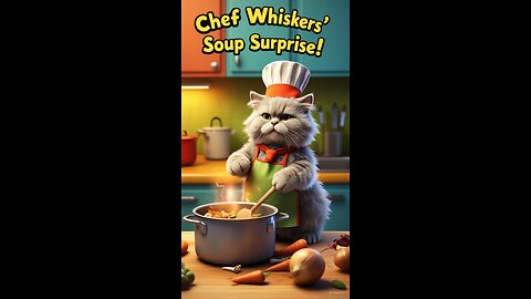 Chef Whiskers Adds a Secret Ingredient to His Soup! #cat