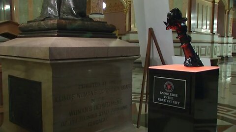 Satanic sculpture displayed in Illinois State Capitol