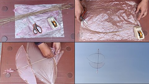 Transperent Shoping bag Tukkal making with broom sticks and Tape