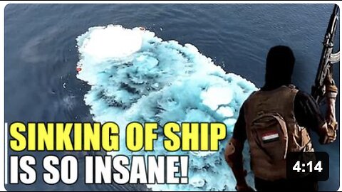 Bombing and sinking scene of MAGIC SEAS for violating the blockade