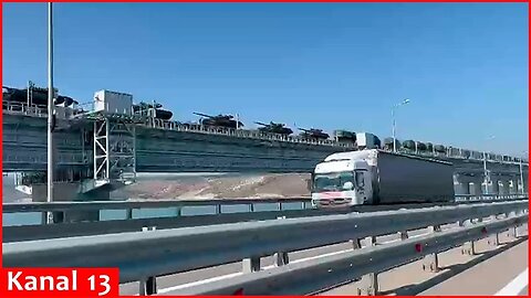 Russians build bridge across Mius Estuary in Crimea; that is one main targets of Ukrainian army