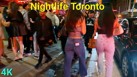 【4K】Late Night Downtown Toronto Canada 🇨🇦