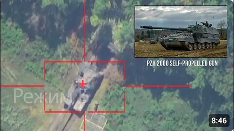 Russian soldiers discovered the location of the 55-ton PzH 2000 self-propelled howitzer