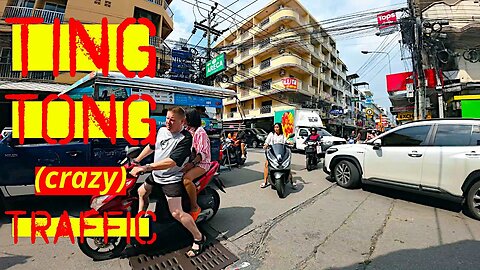 Ting-Tong (crazy) Traffic Time-lapse | Soi Buakhao | Pattaya | Thailand 🇹🇭