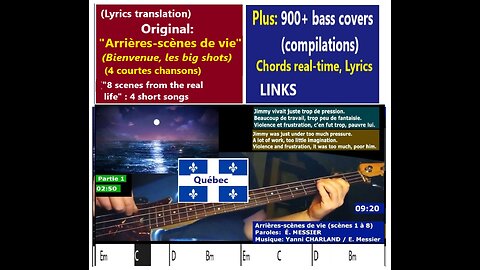 (Translated) Original: "Arrières-scènes de vie" _ Chords, Lyrics __ 900+ bass covers (compilations)