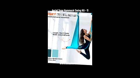 Aerial Yoga Hammock Swing Kit - 11 Yards Silk with Rigging Hardware - Cicia Store