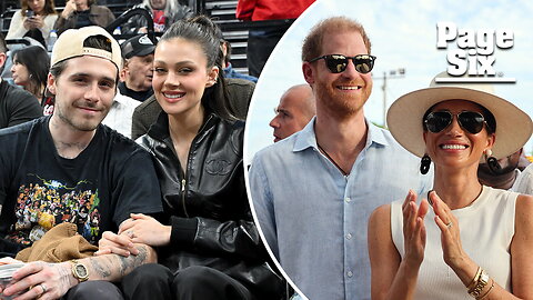 Prince Harry and Meghan Markle welcome Brooklyn Beckham and Nicola Peltz to their Montecito home