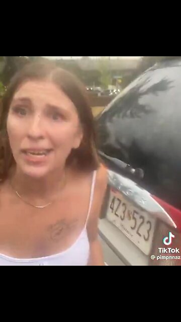 Woman caught on tape removing her license plate after hitting a car
