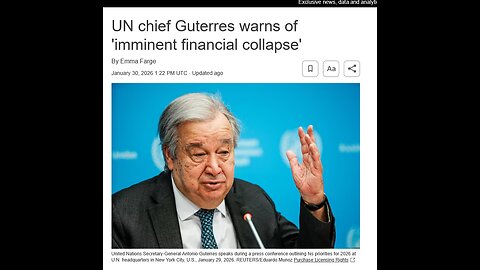 UN at risk of 'imminent financial collapse' - Reuters