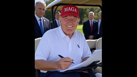 7/28/2025 - Trump golfing and signing multi-Billion dollar deals! Windmills takes away water!