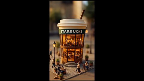 Miniature Starbucks in a Cup | Cozy Cafe ASMR Visuals