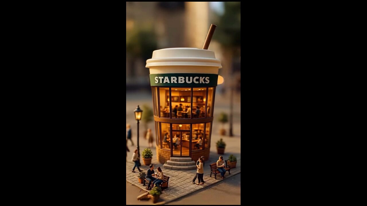 Miniature Starbucks in a Cup | Cozy Cafe ASMR Visuals