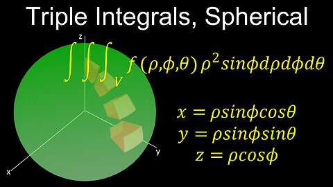 Triple Integrals, Spherical Polar Coordinates, Volume, Limits of Integration - Calculus 3