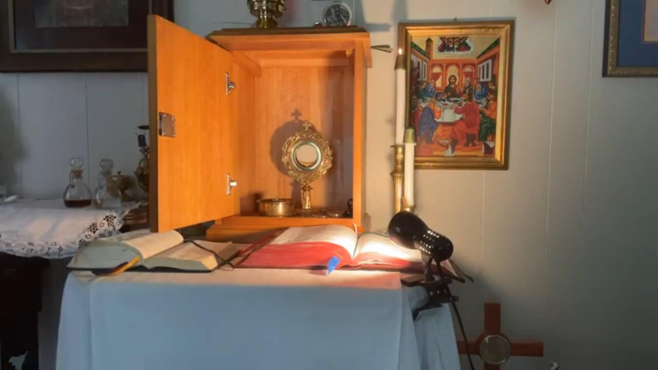 Thursday 3rd week Easter; adoration; homily on being one w Christ.