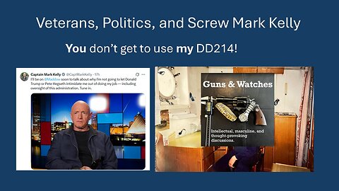 Mark Kelly has no Respect for Active Duty Personnel