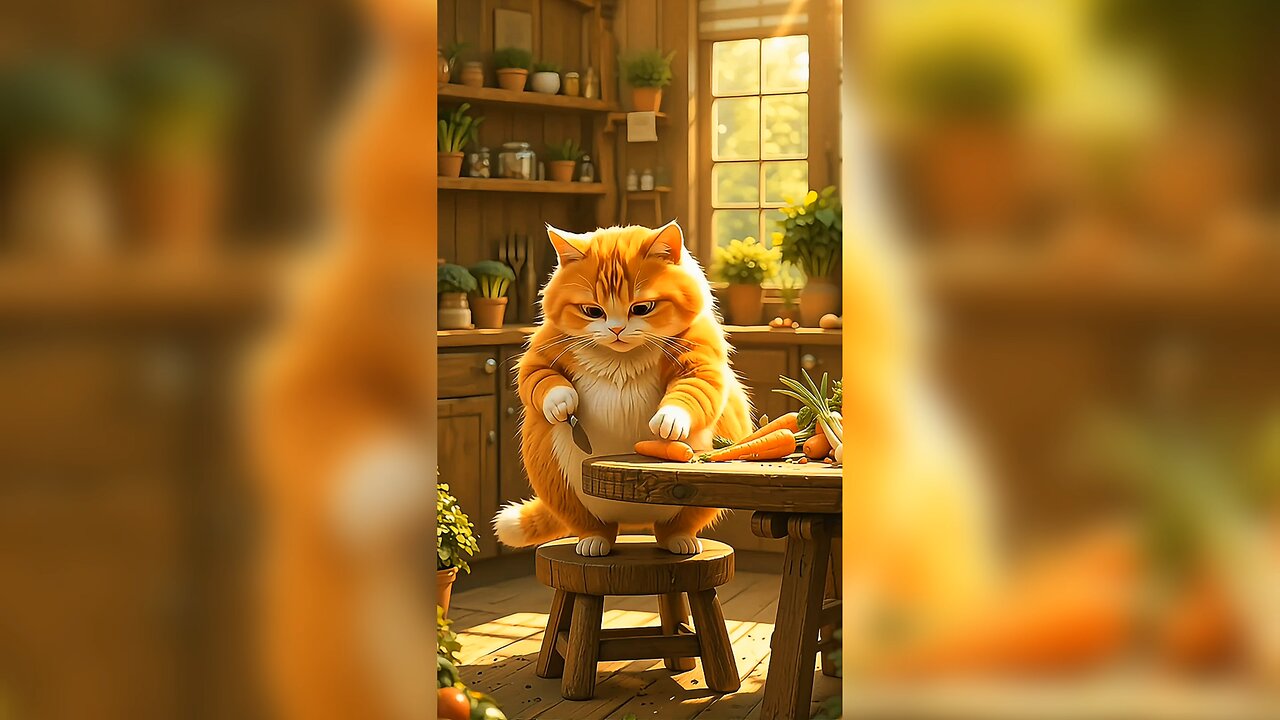Cat in kitchen