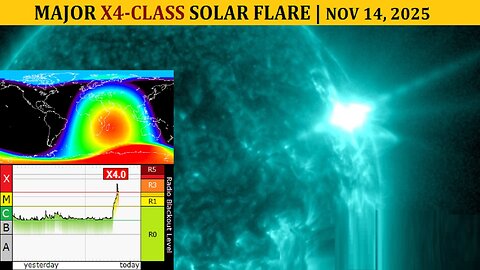 Another Major Solar Flare (X4.0) + CME - Meteorologists See 3 Snowstorms Ahead Of Thanksgiving