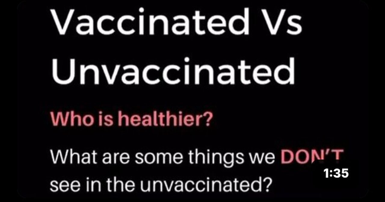 Vaccinated Vs unvaccinated