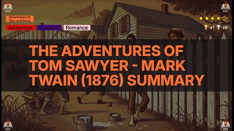 The Adventures of Tom Sawyer - Mark Twain (1876) Summary (Adventures of Tom and Huck - 1)