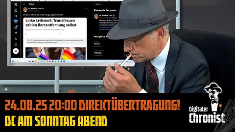 Aufzeichnung vom 24.08.25 Direktübertragung! DC am Sonntag Abend