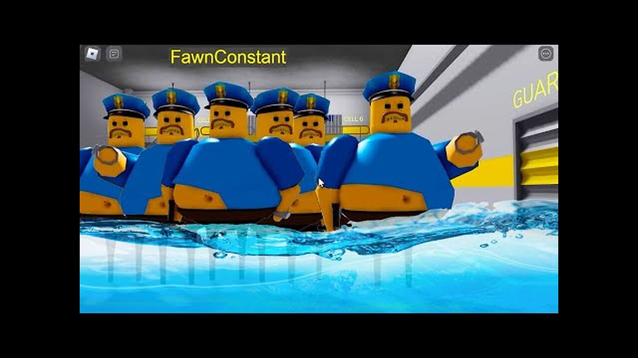 Escaping from a WATER MODE BARRY'S PRISON RUN! And BECAME a LOT OF BARRY COPS