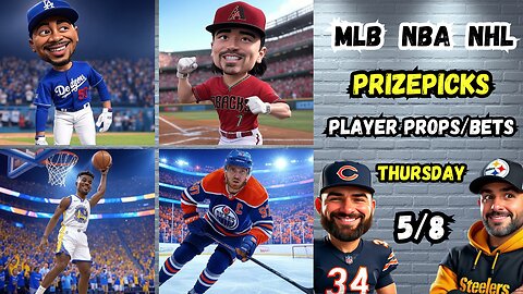 🚨 BEST MLB Picks Today Thursday 5/8/25 | ⚾️ MLB Props | 🏀 NBA PROPS | 🏒 NHL PROPS | 😈 Prizepicks