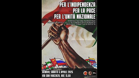 SABATO 5 APRILE: MANIFESTAZIONE A GENOVA PER L' INDIPENDENZA NAZIONALE