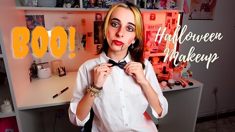 Mom Does My Creepy Doll Halloween Makeup! 🎃👻