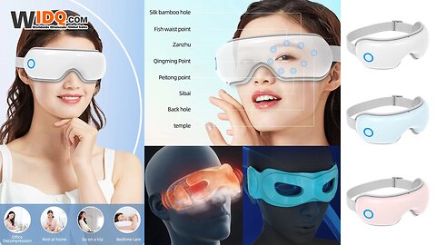 👀 Relax Your Eyes Anytime, Anywhere! 3D Bluetooth Eye Massager ✨