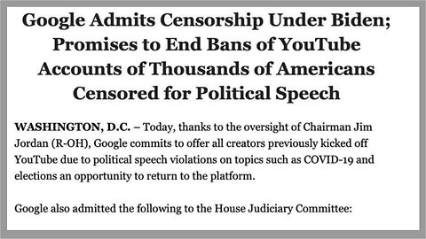 YouTube’s Dark Secret - The Biden Censorship Files