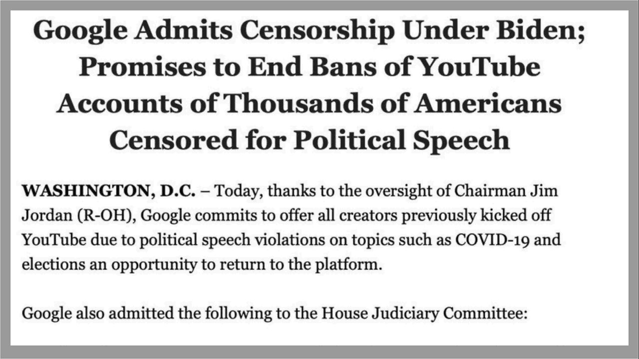 YouTube’s Dark Secret - The Biden Censorship Files