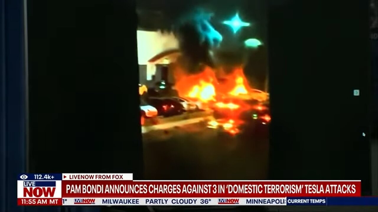 BREAKING: Tesla attacks lead to 3 arrested with DOMESTIC TERRORISM charges