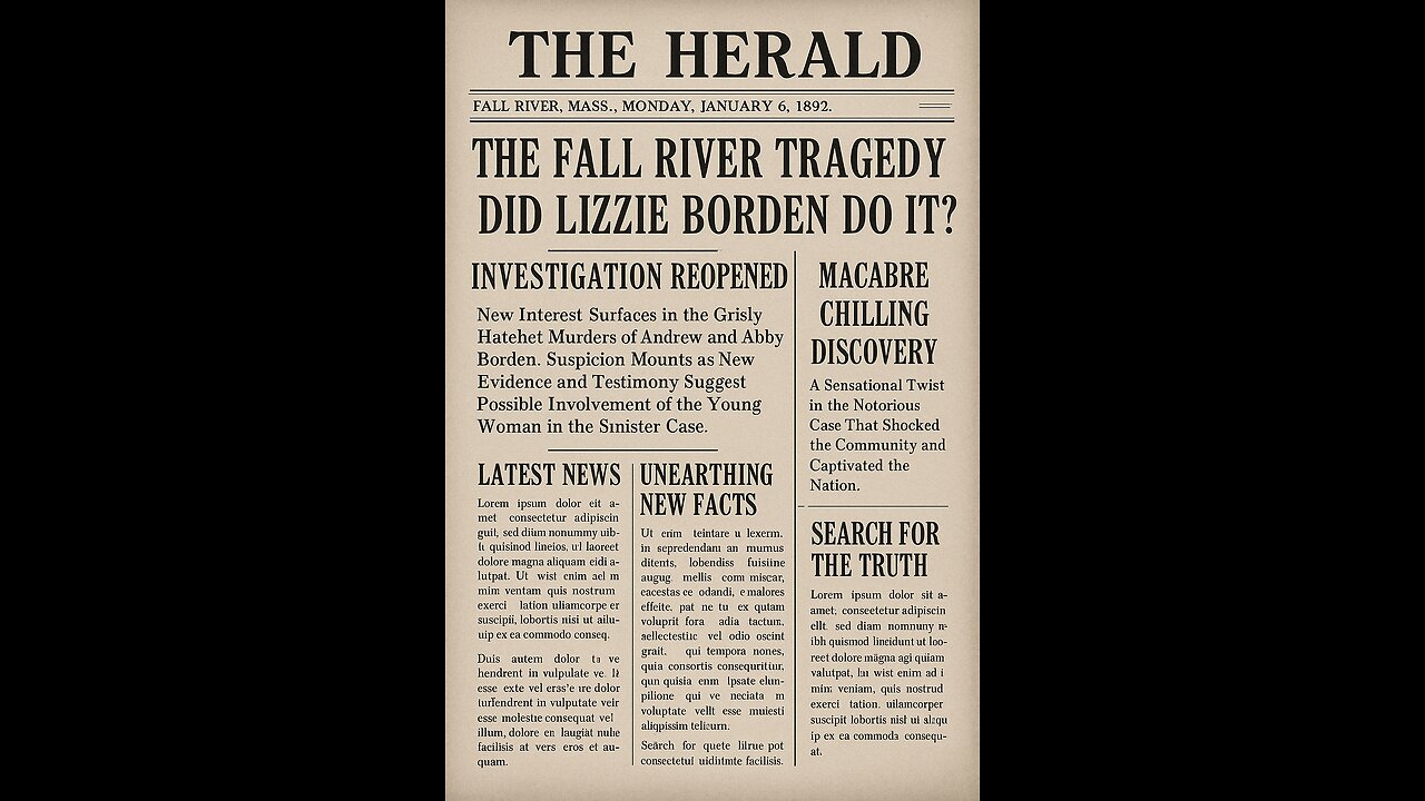 The Fall River Tragedy: Part Two | Lizzie Borden & the Trial Begins