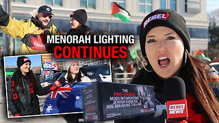 "Devastating": Toronto Menorah Lit Amid Pro-Hamas Protesters After Deadly Australia Attack